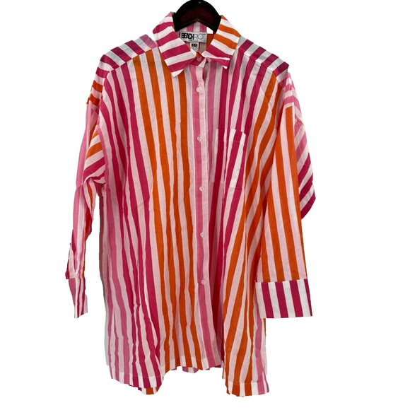 NWOT Beach Riot Alexa Top Cover-Up Button Shirt Size S/M Sunset Stripes Revolve - Picture 4 of 14